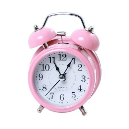 DESIGNICE Retro Loud Alarm Clock,Double Bell Battery Powered Bedside Desk Ornament for Home Classroom Decoration Present