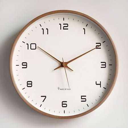 DESIGNICE Solid Wood Simplicity Wall Clock Living Room Home Decorate Clock Mute Clock Japanese Style Fashion Modern Light Luxury Creative Clock