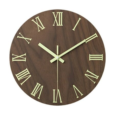 DESIGNICE Wall Clock,Elegant Numbers Modern Wall Clock,Silent Function Bathroom Clock,Style4,12In