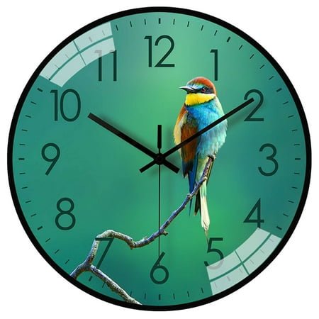 DESIGNICE Wall Clock,Pvc Dial Surface Kitchen Clock,Moisture-Proof Resistant to Mold Wall Clocks Battery Operated,Style8,8