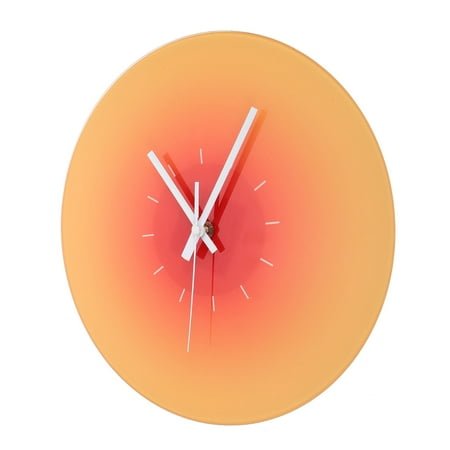 ELAYARD Unique Modern Gradient Glass Wall Clock for Office Bedroom Decorative Wall Ornament