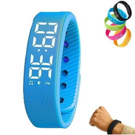 Fitsleeps Alarm Clock Watch, Wearable Silent Vibrating Alarms Wristband, Waterproof Rechargeable Alarm Clock for Heavy Sleepers, Sleep & Wake up Naturally Without Disturbing Partner