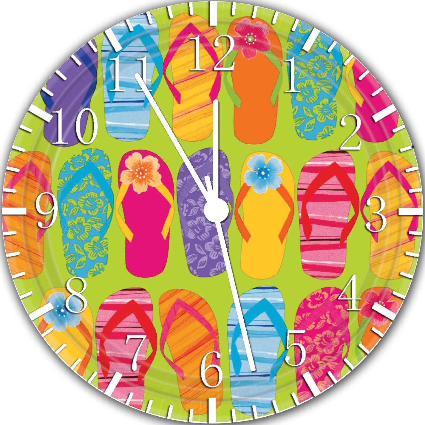Flip Flops Frameless Borderless Wall Clock Nice For Gifts or Decor Z 155