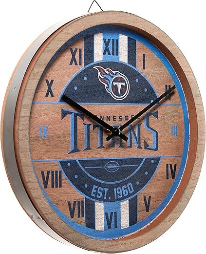 FOCO Buffalo Bills NFL Barrel Wall Clock, Team Color