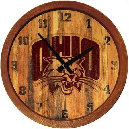 Grimm Industries OH-560-02 20 in. Barrel Team Wall Clock - OH Branded Primary Logo, Brown