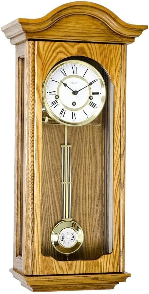 Hermle Brooke Mechanical Regulator Wall Clock 70815I90341, Light Oak