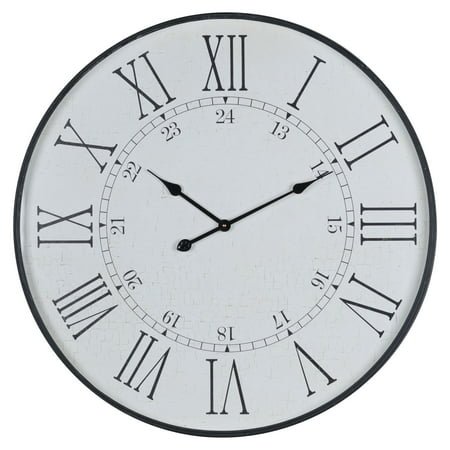Hill Interiors Large Round Embossed Station Clock
