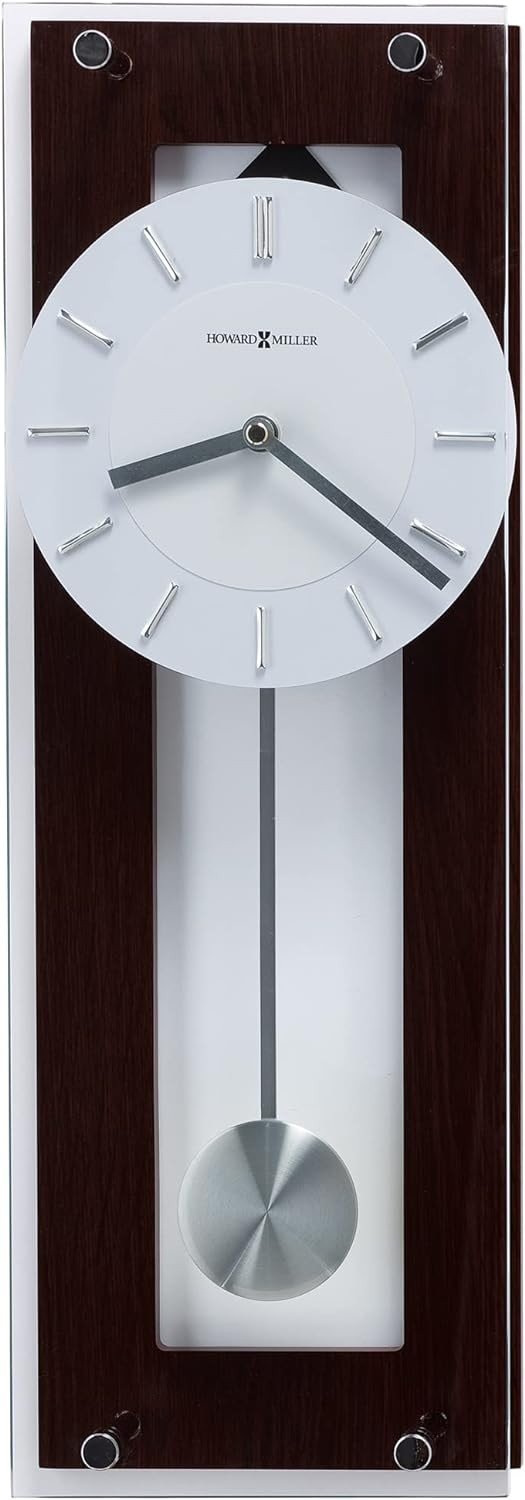 Howard Miller Emmett Wall Clock II, Espresso Finish - Silver Finished Pendulum,