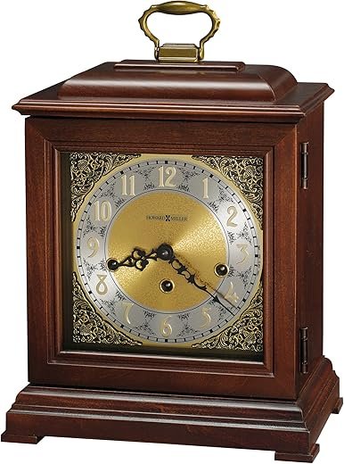 Howard Miller Samuel Watson Mantel Clock – Traditional Key Wound Triple Chime Design with German Made Movement, Westminster/St. Michael/Whittington Chimes, & USA Assembly for Heirloom Décor