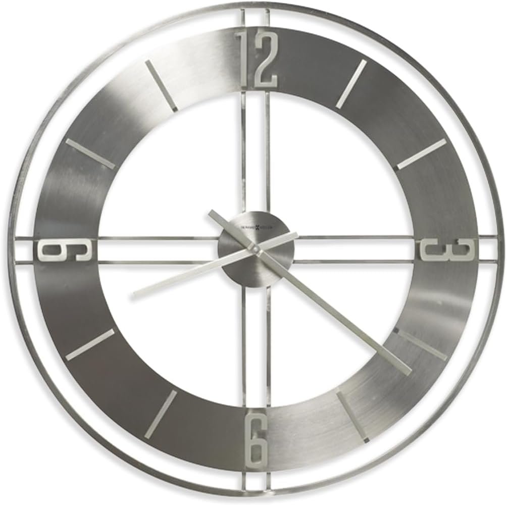 Howard Miller Stapleton Wall Clock, Classic Round Analog Display with Arabic Numerals Wall Mount, Quartz Movement Battery Operated Perfect for Home Decor, Office, Kitchen & Living Room