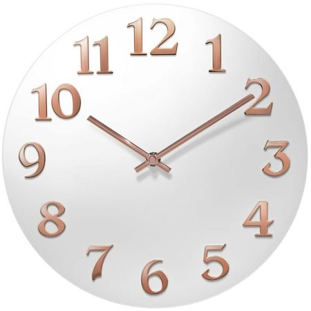 Infinity Instruments Vogue Wall Clock, White, 12