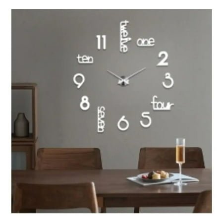Jumbo Minimalist Wall Clock - 30 Inch Silent Frameless Clock for Home Decor