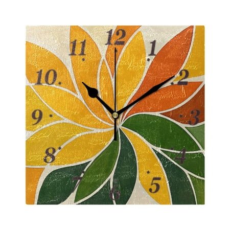 Kaleidoscope Pattern Wall Clock Square Clock Decoration Creative Clock Dual Use Black Pointer 7.78in