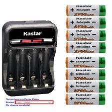 Kastar AA 1.2V 2700mAh Ni-MH Battery CMH4 Charger for Camera Flash Flashlight