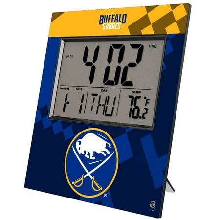 Keyscaper Buffalo Sabres Color Block Digital Desk Clock