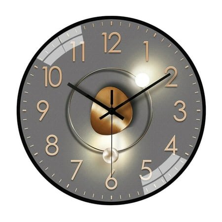 kjfeif Modern Wall Clock Silent Non-Ticking Modern Clock Battery Operated 8 Inch Small Classic Analog Decorative for Kitchen, Living Room, Office, Bedroom, Bathroom
