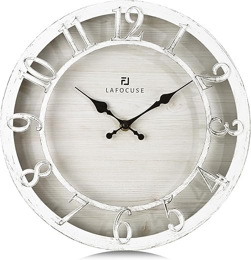 Best Distressed White Wood Wall Clocks