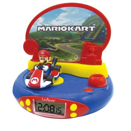 Lexibook Mario Kart 3D Character Projector Clock with sounds from the video game - RP500NI