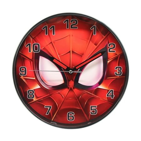 Marvel 10'' Quartz Spiderman Wall Clock, Red