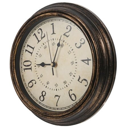 MLINS Green Wall Clock Digital Battery Operated Radio Controlled Large