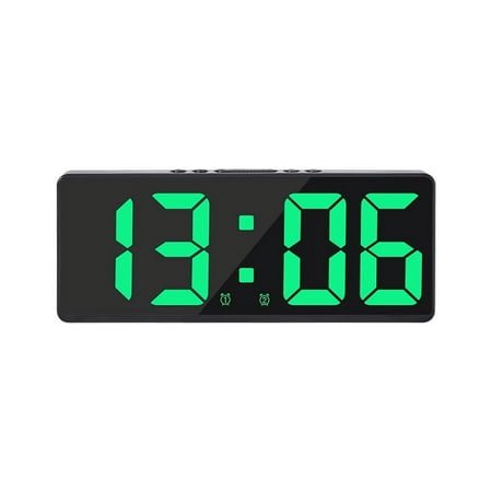 Mstyle Night Light Digital Alarm Clock Battery and Charge Adjustable 5-Level Led Brightness Desk Small Clock