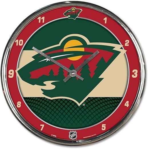 NHL Chrome Clock, 12" x 12"