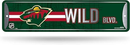 NHL Rico Industries Colorado Metal Street Sign Metal Street Sign 4 x 15 Home Décor - Bedroom - Office - Man Cave
