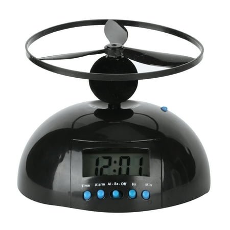 Novelty Alarm Clock With Flying Propeller, LCD Display, Easy Set, Perfect For Home School