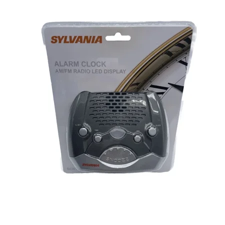 OLIVE- Sylvania Alarm Clock Am Fm Radio Led Display Scr1276