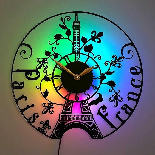 Best Infinity Instruments Eiffel Tower Tribute Wall Clocks