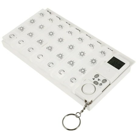 Pill Organizer Tablets Anonymous Electronic Dispensers Electric Alarm Clock 7 Day Travel
