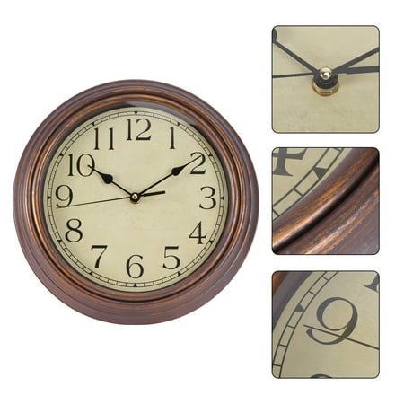 Pixnor Wall Clock Silent Non Ticking 12 Inch Quality Quartz Battery Operated Round Decorative