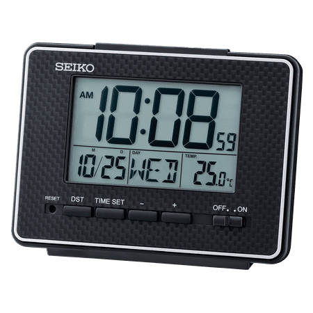 QHL096KLH Digital Alarm Clock, Black
