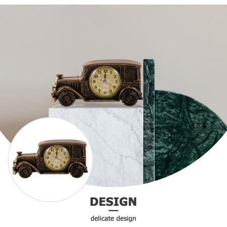 QIHE-Vintage Classic Car Clock Mini Alarm Clock for Home Office Ktv Elegant Old Car Model Design