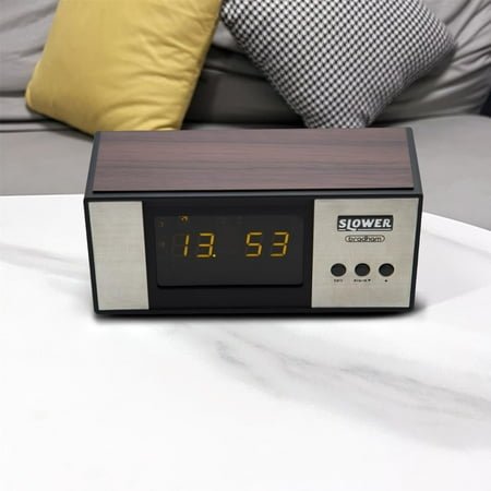 Retro LED Display Clock,Digital Alarm Clock,Retro Vintage Design,LED Digital Display,Easy Operation,Home and Office Decorations(Plug-in Model)