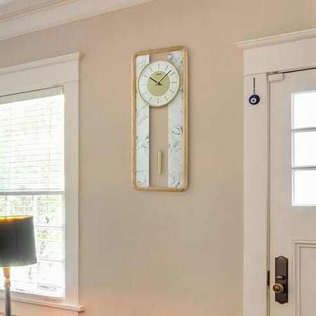 Seiko Bianco Pendulum Wall Clock, Gold QXC246BLH