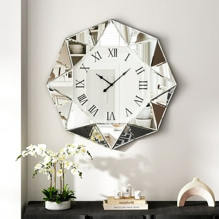SHYFOY Jeni Modern Decorative Glass Wall Clock