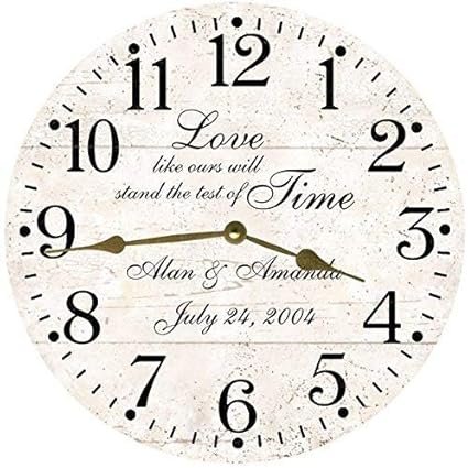 Test of Time Personalized Wedding Clock- Anniversary Clock