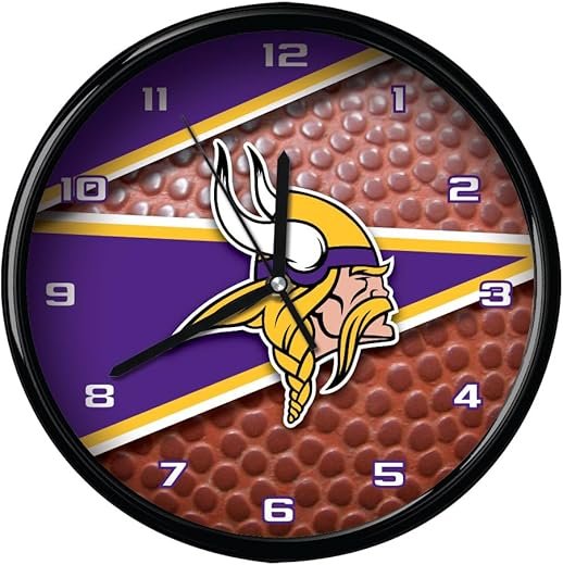 The Memory Company | NFL 12 Round Clock Officially Licensed Team Logo Battery Operated for Home Office Dorm Décor Sports Fan Gift