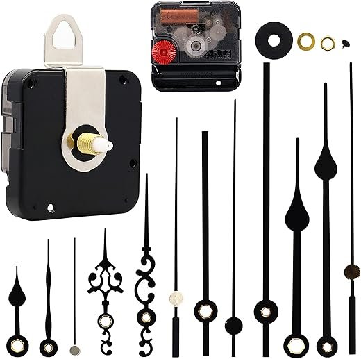 TIKROUND Youngtown 12888 Quartz DIY Wall Clock Movement Mechanism Repair Parts Replacement Kit Sweep Silent Movement,17 mm (43/64 inch) Shaft Length 9.5 mm (3/8 inch) Thread Length.