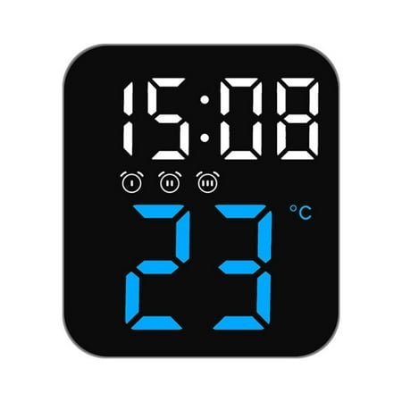 TINYSOME Large Digital Wall Clock Battery Operated LED Digital Wall Clock Temperature