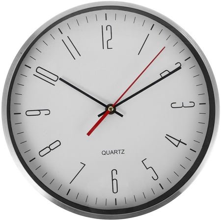 UPKOCH 1Set Simple Style Wall Clock for Bedroom Modern Minimalist Time Display Brushed Aluminum