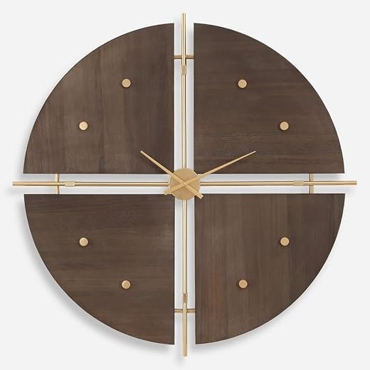 Uttermost 06465 Walnut Elegance - Wall Clock-38 Inches Tall and 38 Inches Wide