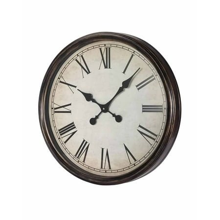 Wall Clock 20 in Roman Numerals Battery Operated Silent Clocks for Living Room