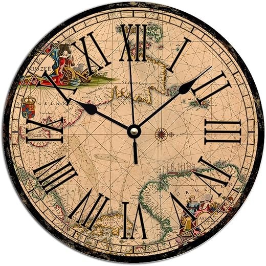 Best Old World Map Wall Clocks