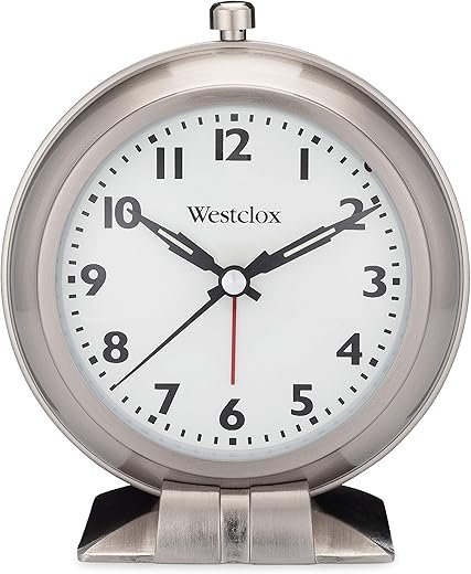 Westclox Big Ben Classic Alarm Clock – Silver Finish, 4.75W x 5.5H Analog Display, Battery-Powered, Glass Lens, Easy-Read Numbers, Real-Bell Style Alarm, Vintage Look