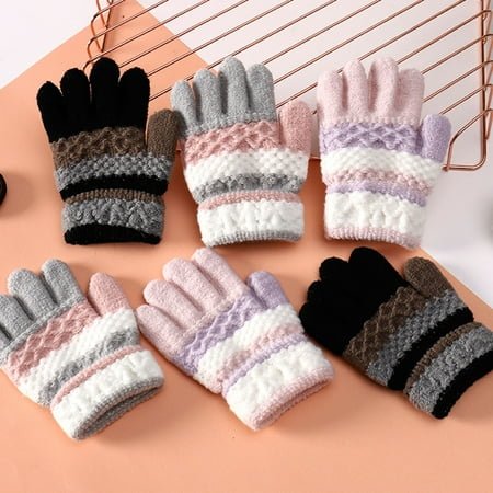 Windfall Women's Hedgehog Winter Cotton Gloves Girls' Thick Mittens