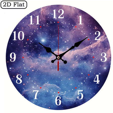Wllo0ord Wall Clock, star galaxy space art Print, Wall Decor for Linving Room, Perfect for Living Room, Dorm, Bedroom, Kitchen, Home Office & More, Wall Clock Living Room