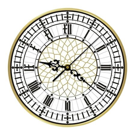 yotijay Big Ben Clock Bedroom Quiet Movement Modern Silent Non Ticking London Wall Clock