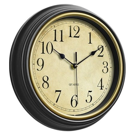 12in Retro Wall Clock Easy Reading Roman Numeral/Arabic Numeral Battery Powered
